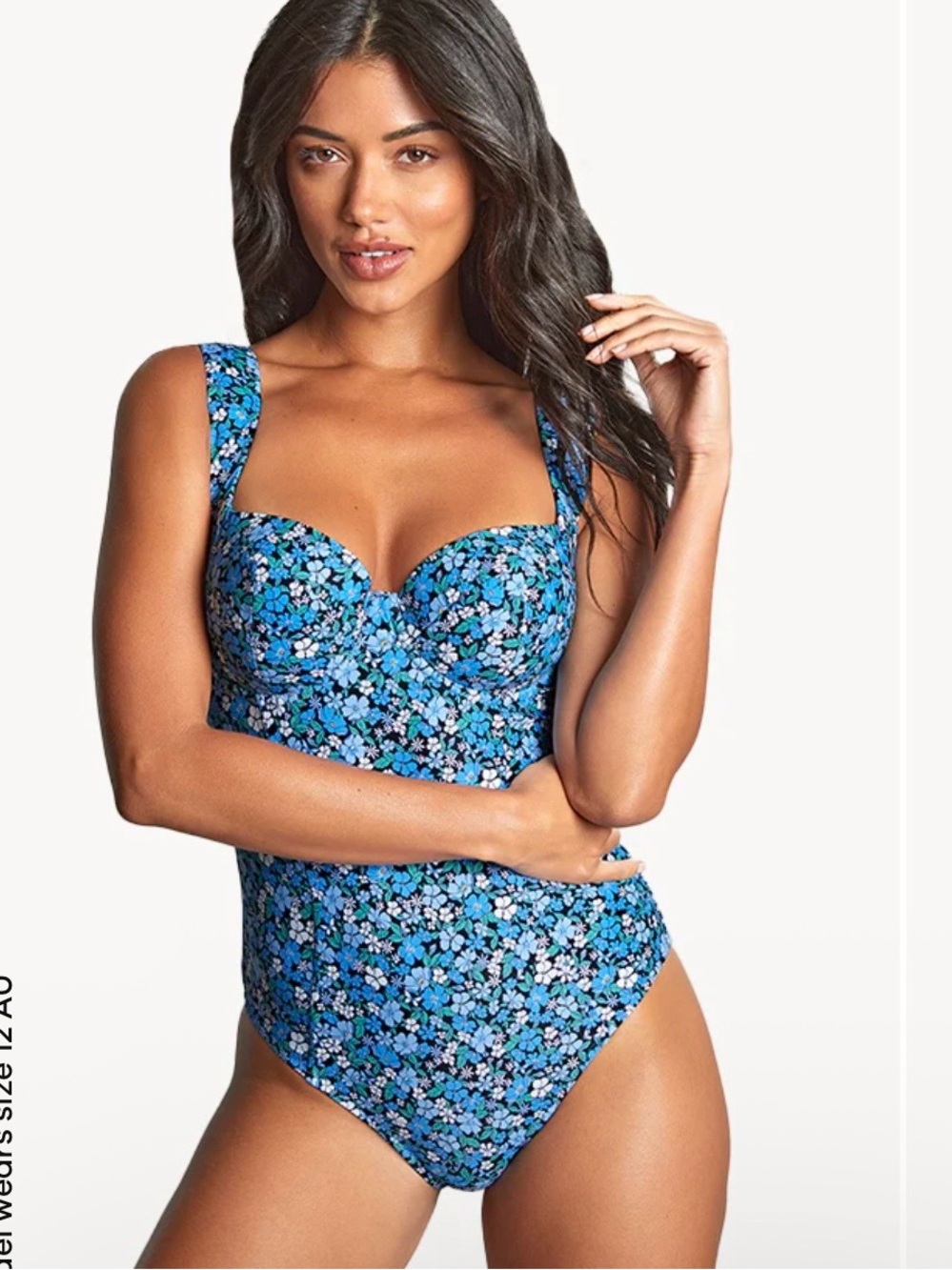 Panache Blue Floral One-Piece Swimsuit